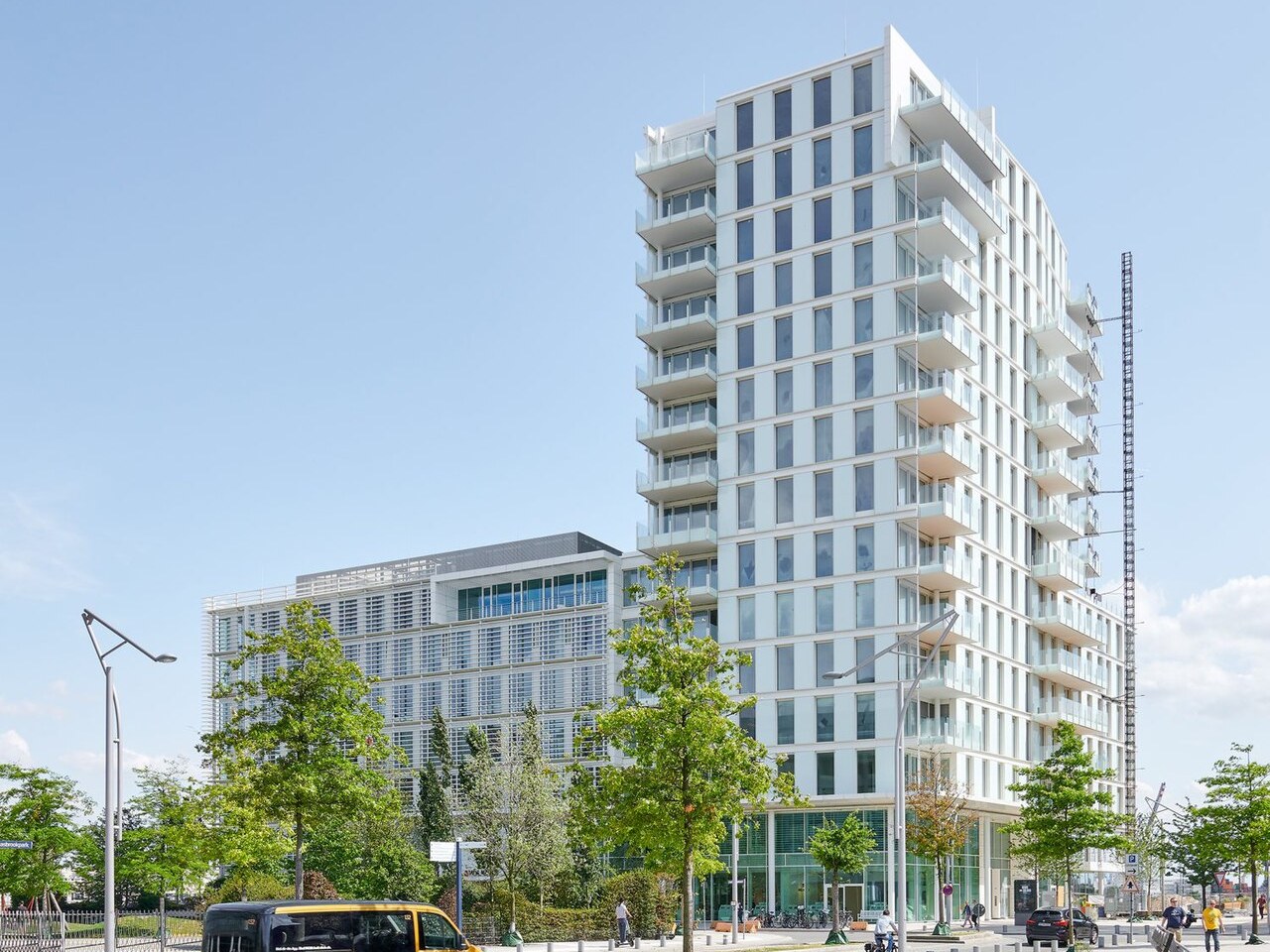 The Engel & Völkers global headquarters tower in HafenCity, Hamburg